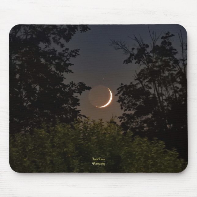 Crescent Moon Setting Mouse Pad (Front)