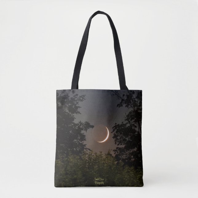 Crescent Moon Setting Tote Bag (Front)