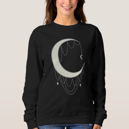 Crescent Moon Sickle Witch Magic Sweatshirt