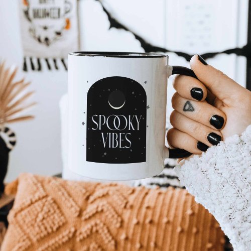 Crescent Moon _ Spooky Vibes Halloween Coffee Mug