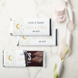 Crescent Moon Starry Night Wedding Favors Hershey Bar Favors