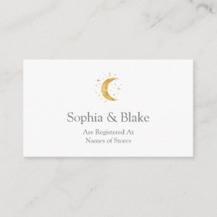Crescent Moon Starry Night Wedding Registry Enclosure Card