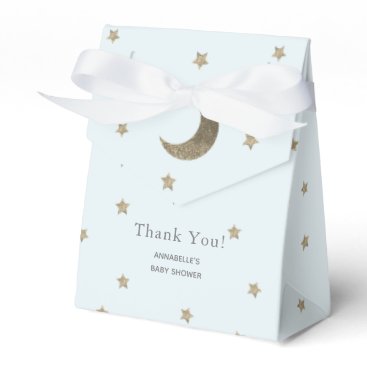 Crescent Moon & Stars Blue Baby Shower Gift Box