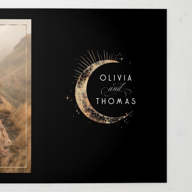 【非売品】TYPE-MOON Invitation Card シリアルNo入り Crescent Moon Celestial Wedding Invitations | Gilded Swan Paperie