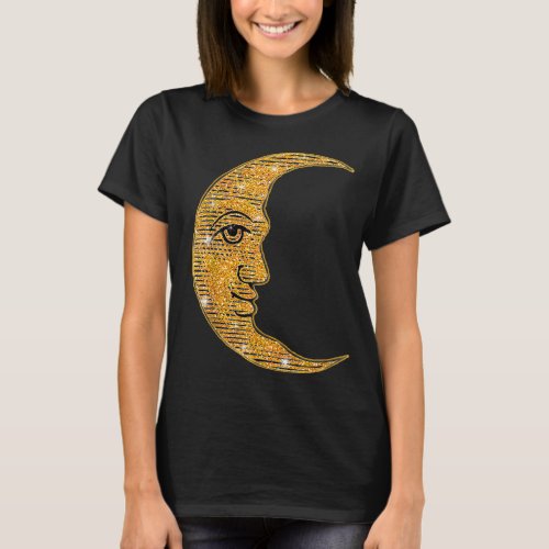 Crescent Moon Vintage Man in the Moon T_Shirt