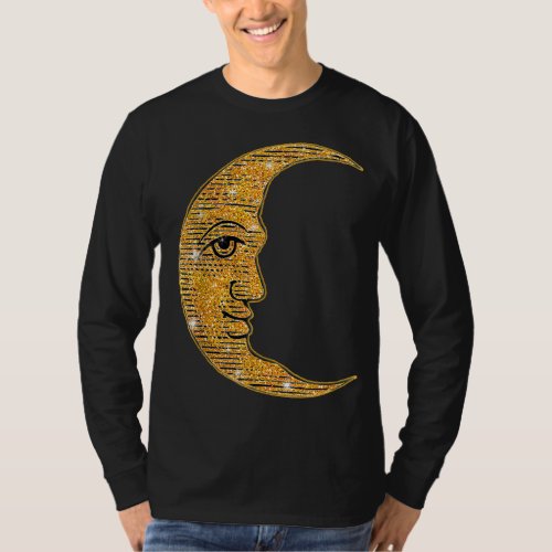 Crescent Moon Vintage Man in the Moon T_Shirt