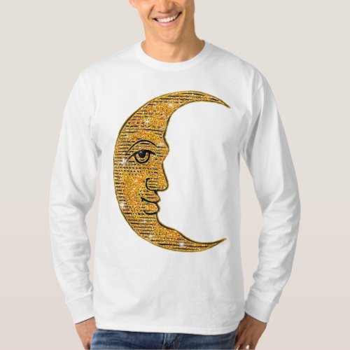 Crescent Moon Vintage Man in the Moon T_Shirt