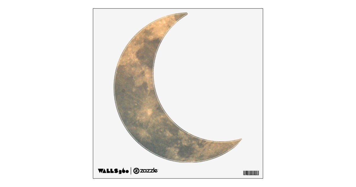 Crescent Moon Wall Decal Zazzle