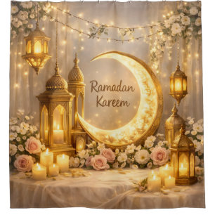 Crescent Of Light And Peace – Ramadan Crescent Shower Curtain