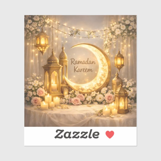 Crescent Of Light And Peace – Ramadan Crescent  Sticker (Sheet)