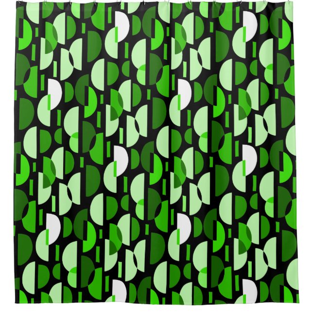 Crescent Pattern 010921 - Grass Green Shower Curtain (Front)