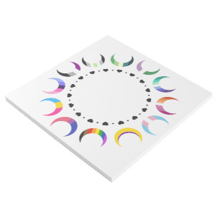 Crescent Pride Moons & Black Hearts Gallery Wrap