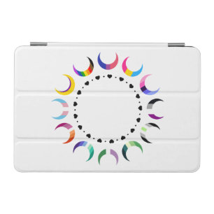 Crescent Pride Moons & Black Hearts iPad Mini Cover