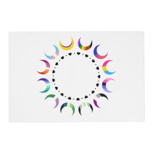 Crescent Pride Moons & Black Hearts Placemat