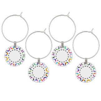 Crescent Pride Moons & Black Hearts Wine Charm