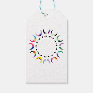  Crescent Pride Moons & Heart Ring  Gift Tags