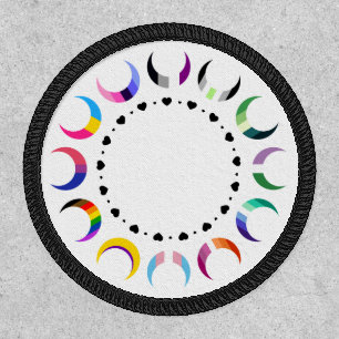 Crescent Pride Moons & Heart Ring Patch