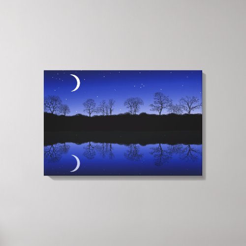 Crescent Reflections Wrapped Canvas Art