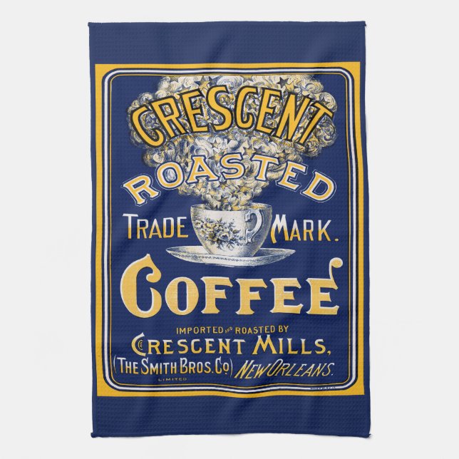 Crescent Roasted Coffee Kitchen Towel (Vertical)