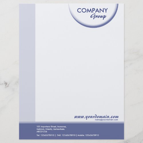 Crescent Shadow _ Blue Tones Letterhead