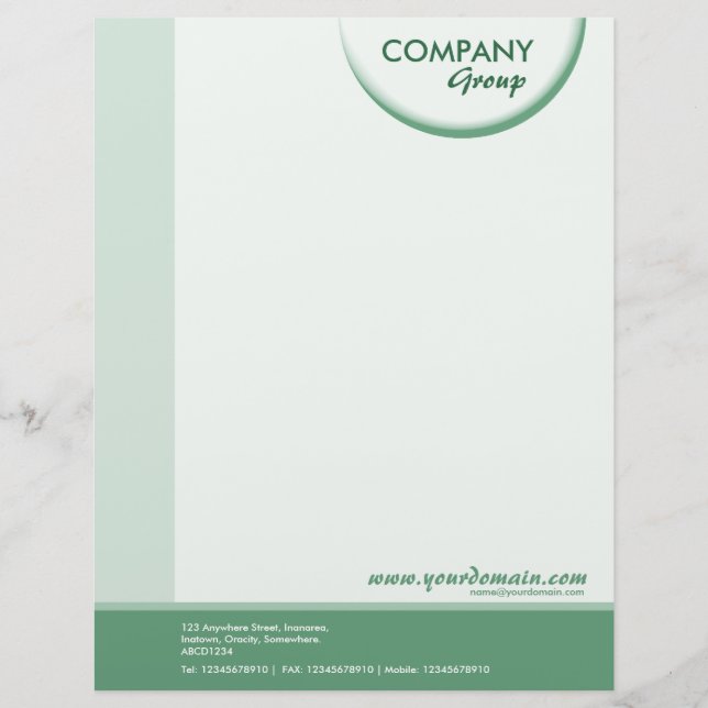 Crescent Shadow - Green Tones 02 Letterhead (Front)