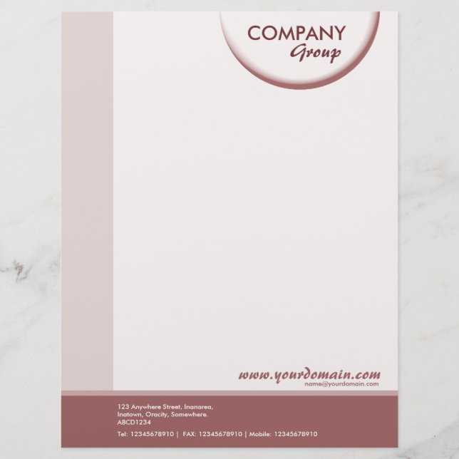 Crescent Shadow - Maroon Brown Tones Letterhead (Front)
