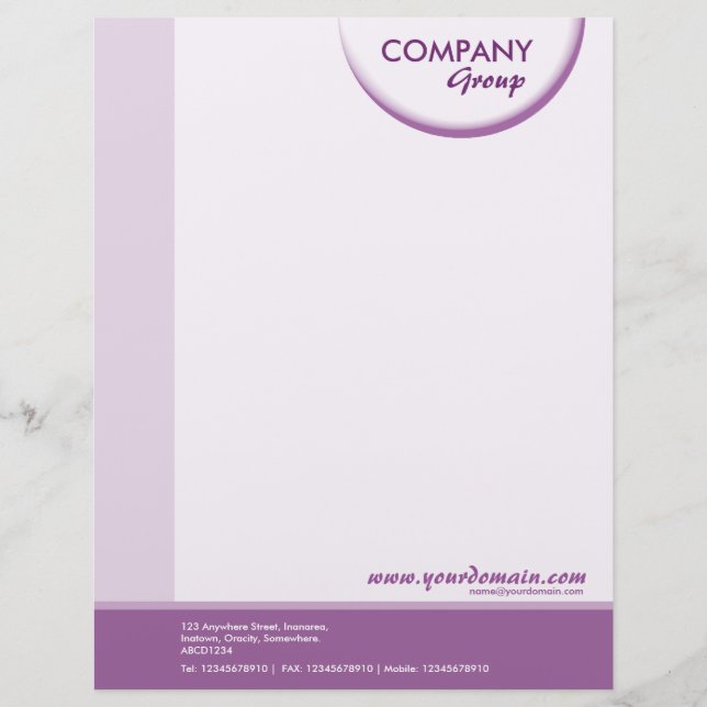 Crescent Shadow - Purple Tones Letterhead (Front)