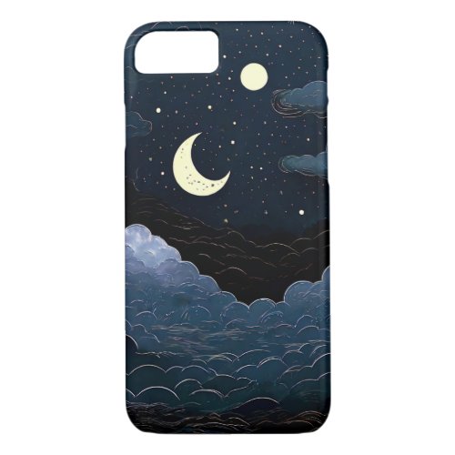 Crescent Sky Minimalist Edition iPhone 87 Case