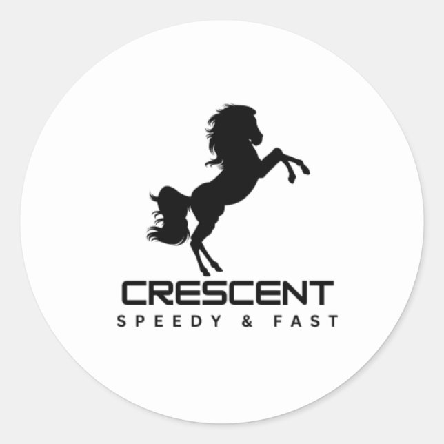 CRESCENT SPEEDY FAST HORSE DELIVERY SEAL STIKER (Front)