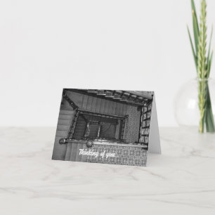 Crescent Stairwell Grayscale Thinking Of You Card