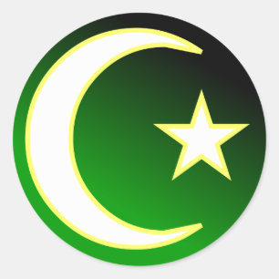 Crescent & Star of Islam Classic Round Sticker