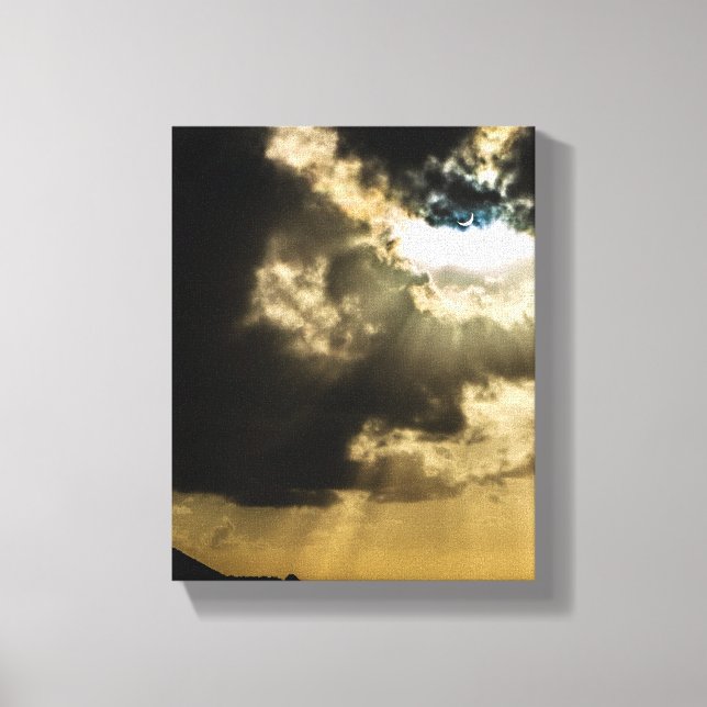 Crescent Sun during Solar Eclipse Canvas Print (Front)