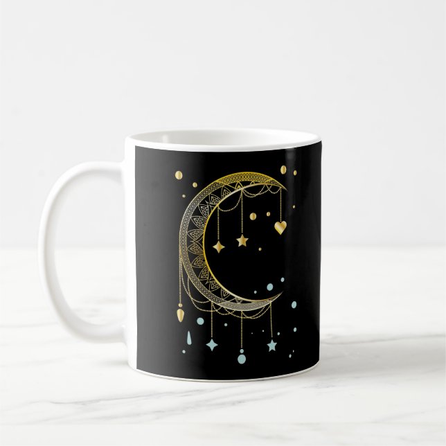 Crescent Sun Spirituality Moon Kawaii Coffee Mug (Left)