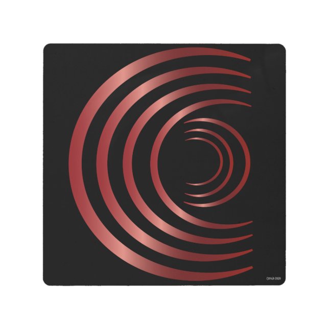 Crescent Symbols Crop Circle s Metal Print (Front)