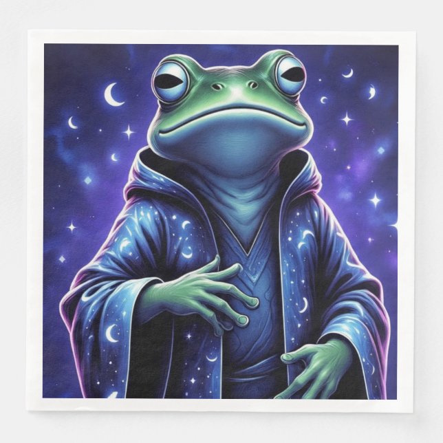 CrescentMoonFrog Paper Dinner Napkins (Front)