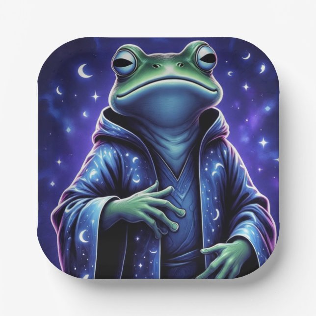 CrescentMoonFrog  Paper Plates (Front)