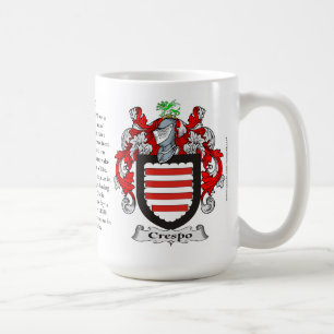 Crespo, the Origin, the Meaning and the Crest Coffee Mug