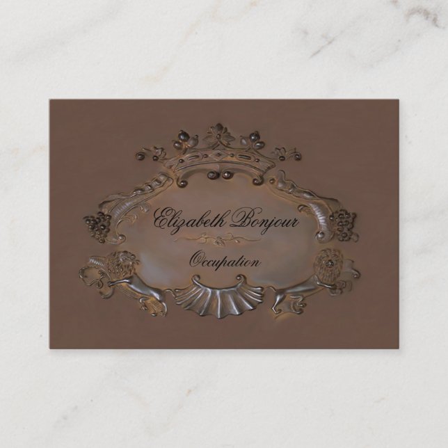 Crest ~ Business Card / Emblem Royal Crown LARGE (Front)