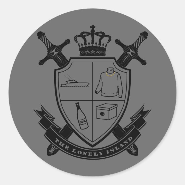 Crest Classic Round Sticker (Front)