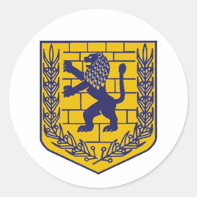 Crest of Jerusalem Classic Round Sticker (Front)