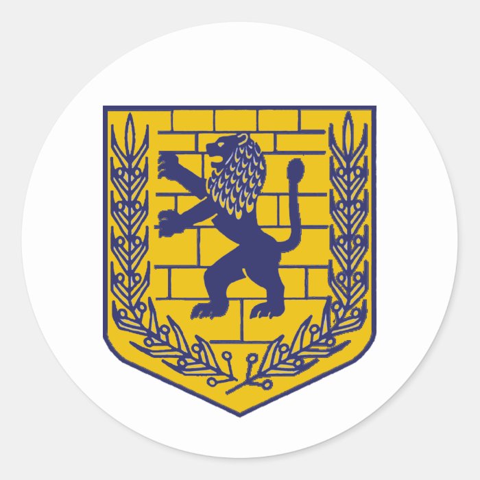 Crest of Jerusalem Round Sticker