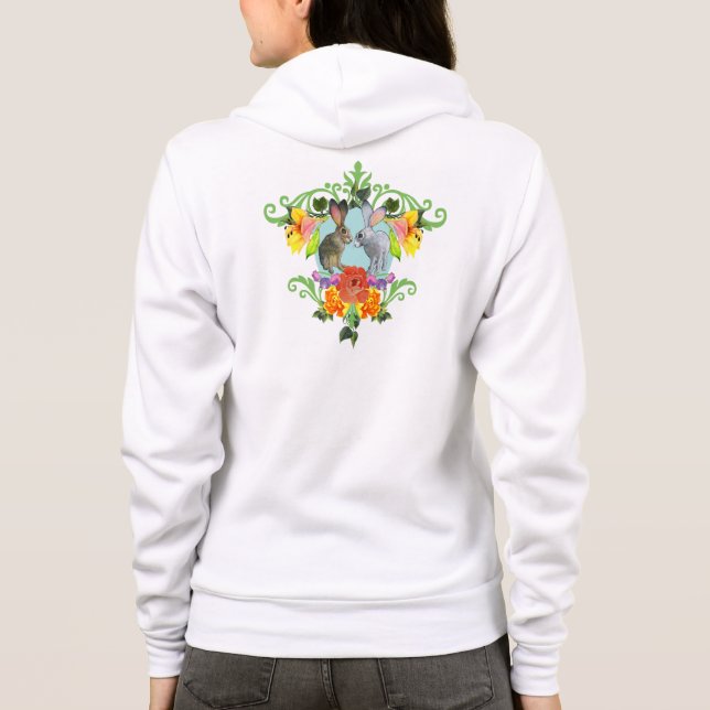 Crest of Rabbits Zip Hoodie (Back)
