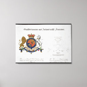 Crest of the King of the United Kingdom of Great B Canvas Print