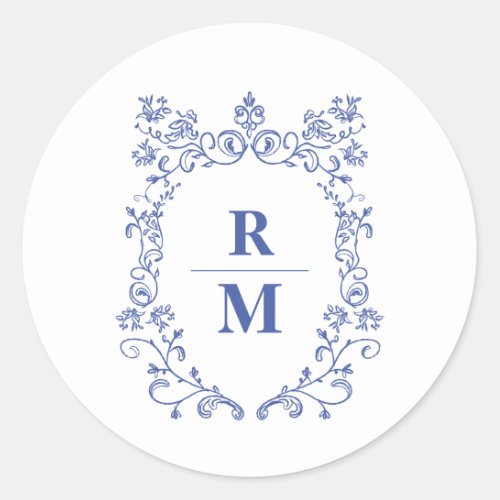 Crest personalized wedding Monogram label