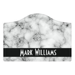 Crest Small Room Sign/Marble Door Sign