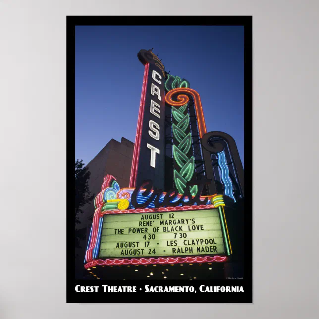 Crest Theatre, Sacramento 11x17 Poster | Zazzle