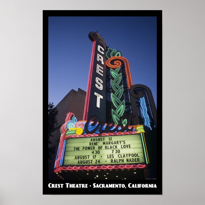 Crest Theatre, Sacramento 11x17 Poster | Zazzle.com
