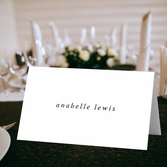 Crest Wedding Place Card with Editable Guest Name (Creator Uploaded)