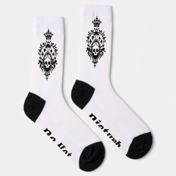 Crest With Skull And Cardsuits Socks by opheliasart at Zazzle