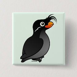 Crested Auklet Square Button